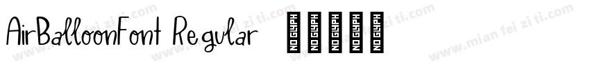 AirBalloonFont Regular字体转换